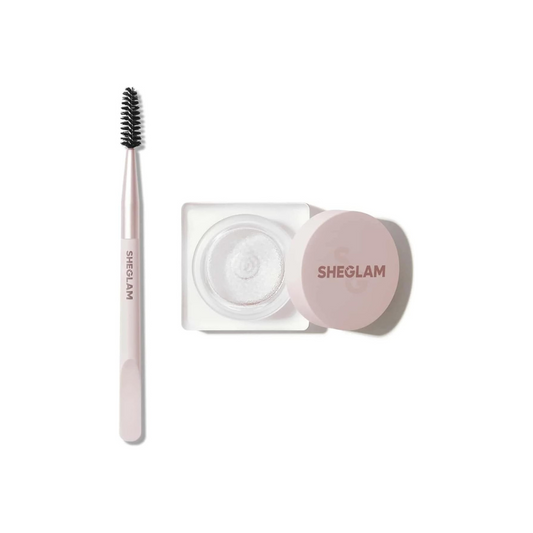 SHEGLAM Set Me Up – Crystal Clear Brow Gel – Transparent eyebrow setting gel with longwear flake-free hold – 5g
