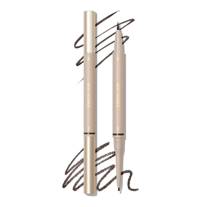 SHEGLAM Brows On Demand 2-In-1 Brow Pencil – Chocolate shade – Eyebrow definer for medium to dark hair – longwear dual tip
