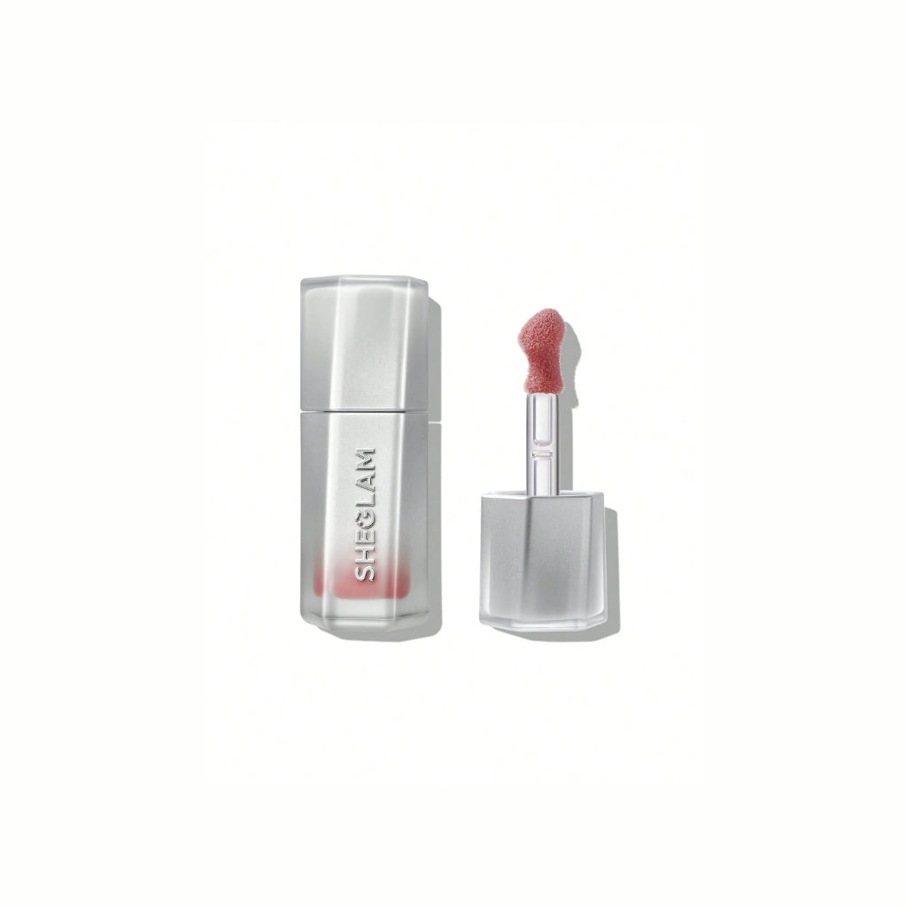 SHEGLAM Glass Lock Air Gloss – Strawberry Milk shade in sleek tube, hydrating mirror-shine lip glaze with transfer-resistant formula
