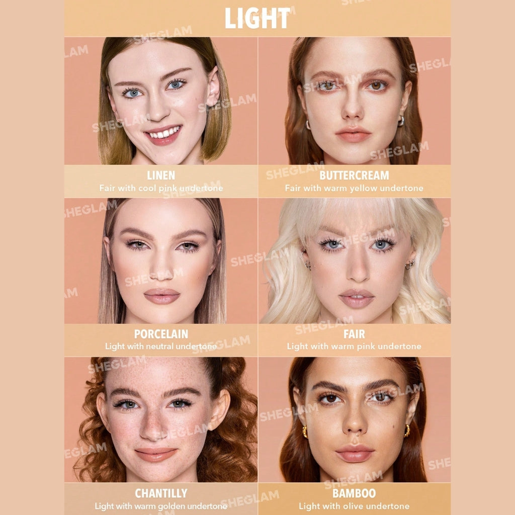 SHEGLAM Complexion Pro Long-Lasting Breathable Matte Foundation in Linen shade.
