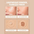 SHEGLAM Skin-Focus High Coverage Powder Foundation Linen talc-free oil-control face powder
