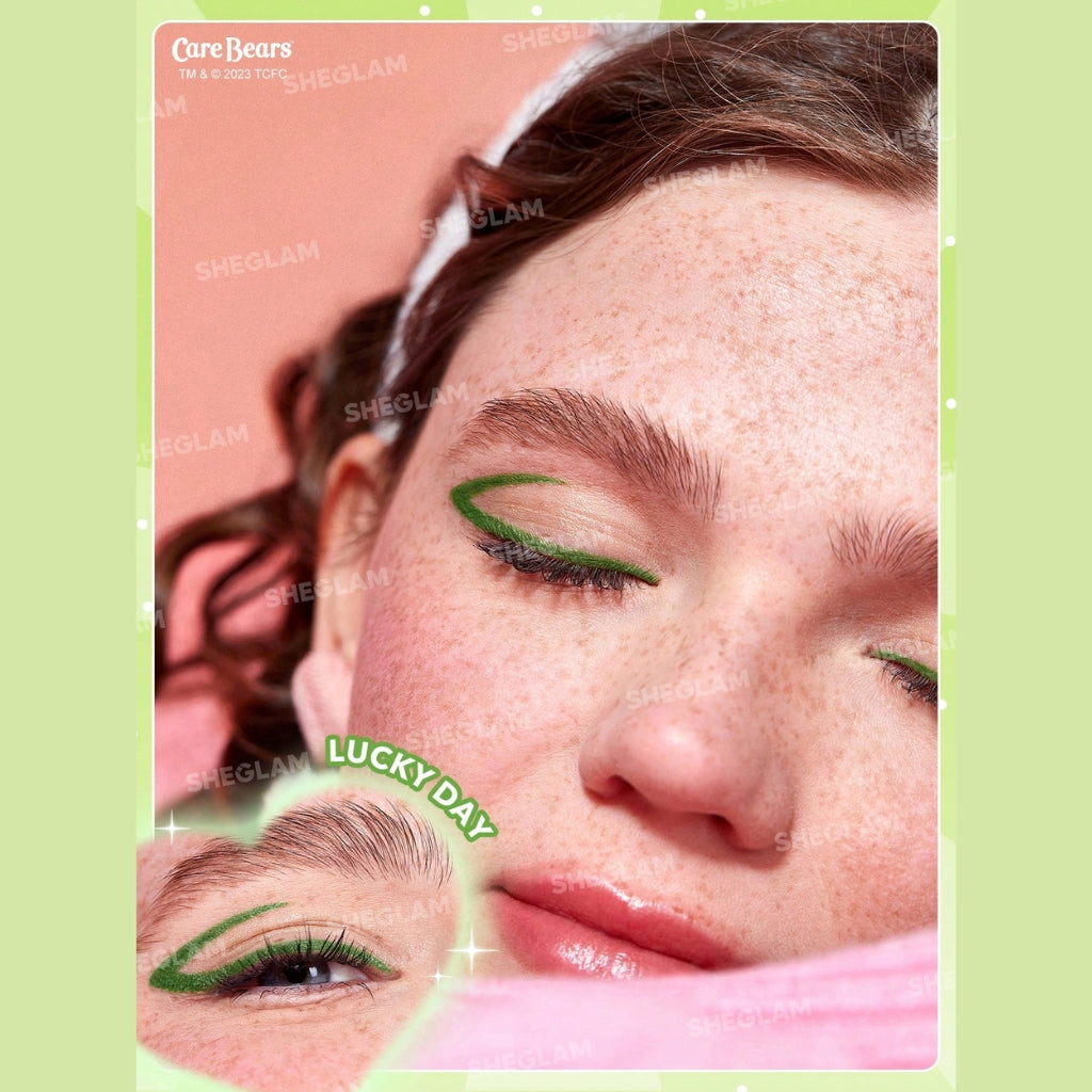 Care Bears X SHEGLAM Sweet Wishes Colored Eyeliner Lucky Day Green matte liquid eyeliner
