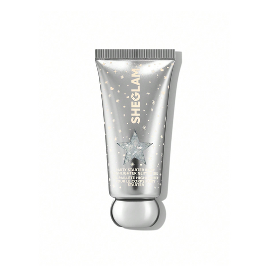 SHEGLAM Party Starter Body Highlighter Glitter Gel – Ice Breaker – Silver body shimmer for parties – Fast-drying non-sticky formula – 25ml
