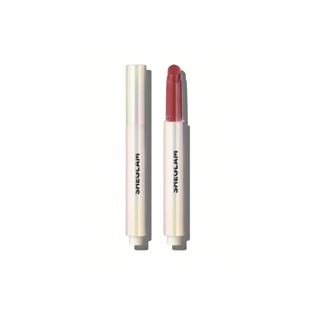 SHEGLAM Pout-Perfect Shine Lip Plumper First Crush solid gloss stick with high-shine finish.
