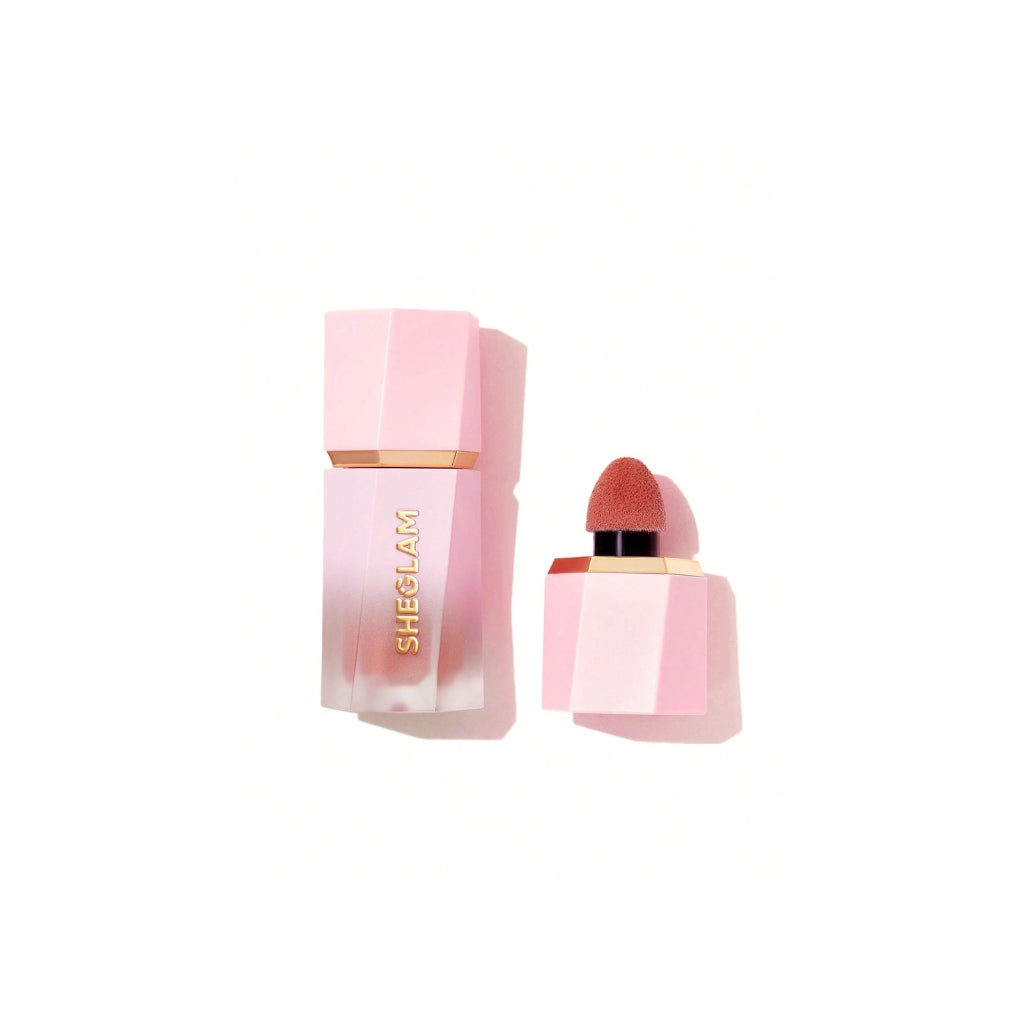 SHEGLAM Color Bloom Liquid Blush Matte Finish in Devoted, liquid blush with sponge-tip applicator for buildable matte cheek color.
