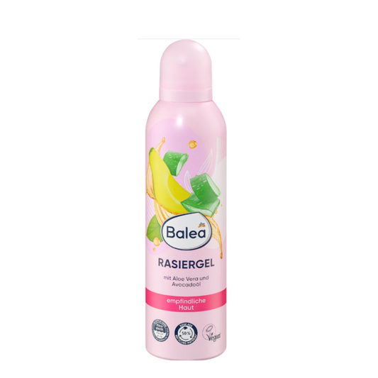 Balea Shaving Gel – Aloe Vera & Avocado Oil – For Sensitive Skin – 150ml | Gentle German shaving gel with soothing hydration for a smooth shave
