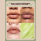 Harry Potter x SHEGLAM Magic Elixir Lip Gloss in Polyjuice Potion - sheer green glitter shimmer lip gloss
