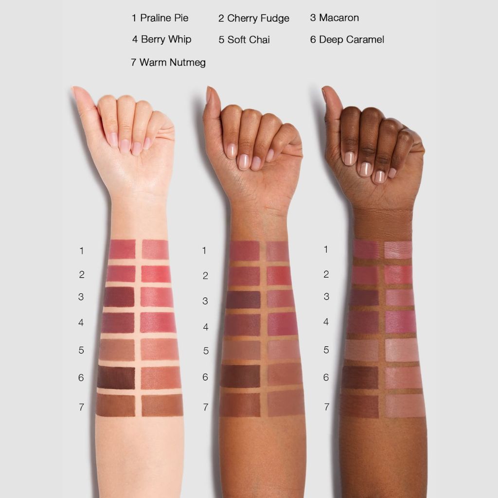 SHEGLAM Glam 101 Lipstick & Liner Duo – Macaron, matte nude lipstick and matching lip liner duo on a clean background.

