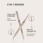 SHEGLAM Brows On Demand 2-in-1 Brow Pencil Chocolate waterproof pencil and liquid brow for natural medium brown defined brows
