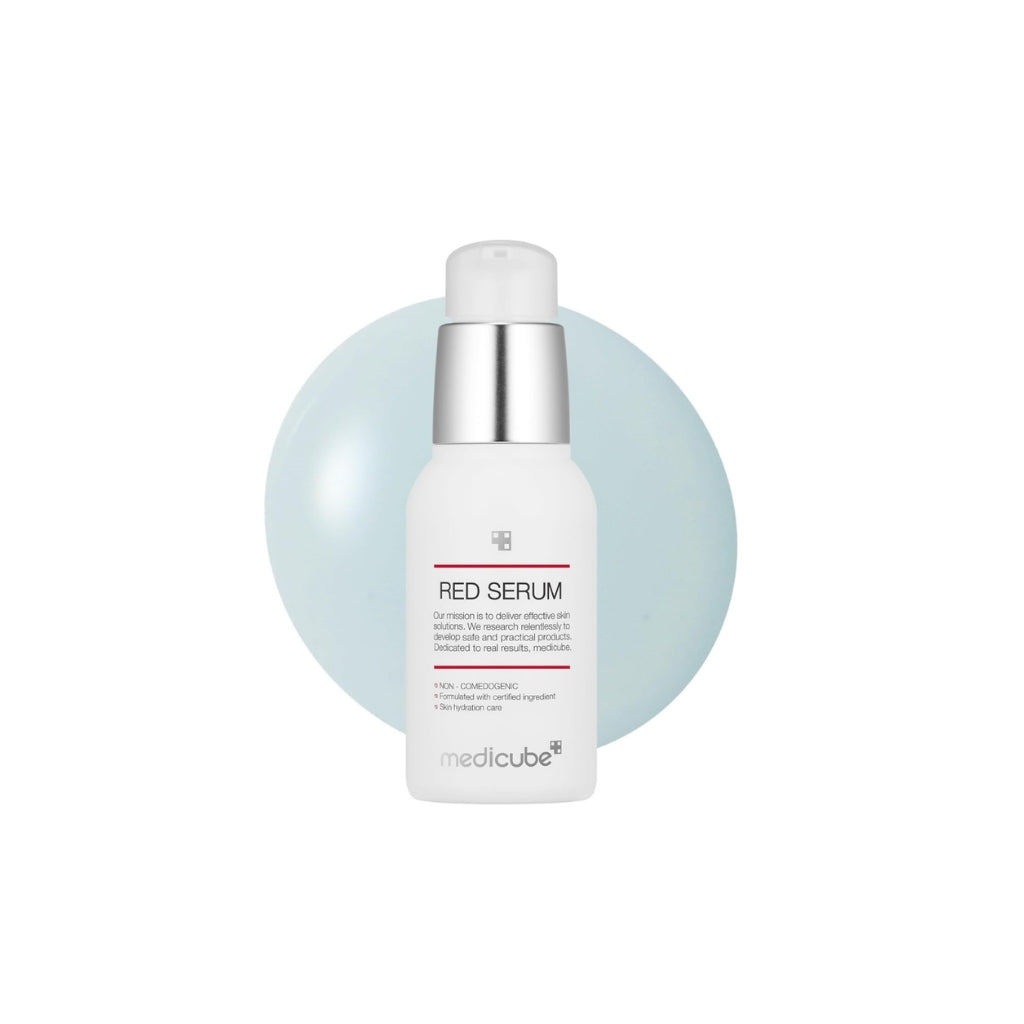 medicube Red Serum 30ml lightweight soothing face serum for acne-prone and sensitive skin
