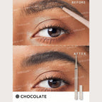 SHEGLAM Brows On Demand 2-in-1 Brow Pencil Chocolate waterproof pencil and liquid brow for natural medium brown defined brows
