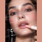 SHEGLAM Pout-Perfect Shimmer Lip Plumper in Sugar Crystal, solid glitter lip gloss stick on a clean background.
