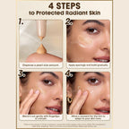 SHEGLAM Dew & Done Skin Tint with SPF20 in Almond shade, dewy light-to-medium coverage skin tint tube on a clean background.
