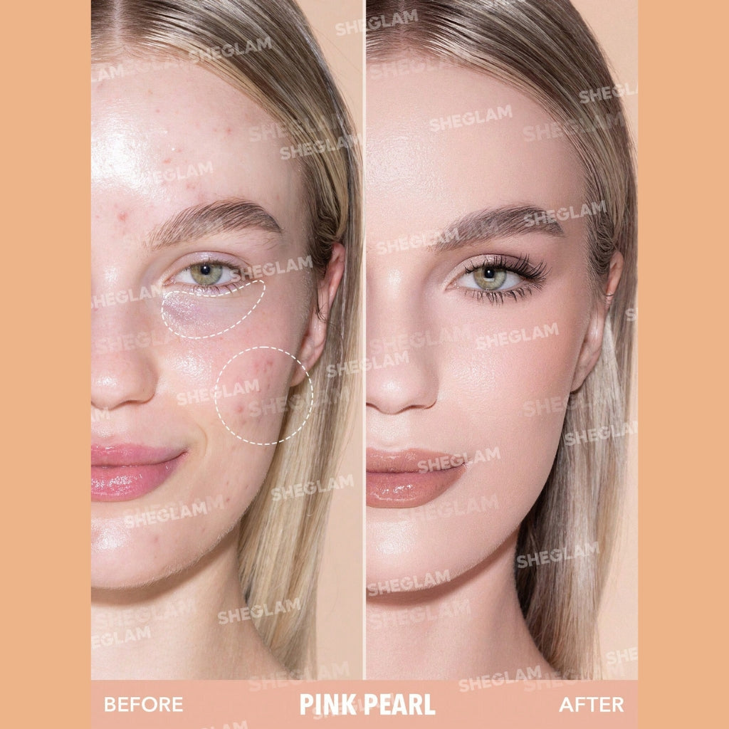 SHEGLAM Complexion Boost Concealer in Pink Pearl with sponge-head applicator, high-coverage liquid concealer
