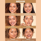 SHEGLAM Dew & Done Skin Tint with SPF20 in Almond shade, dewy light-to-medium coverage skin tint tube on a clean background.
