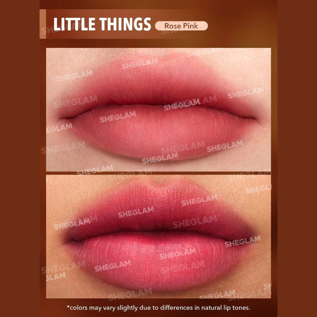 SHEGLAM Soft Haze Lip Blur Little Things soft muted pink blurring lip tint