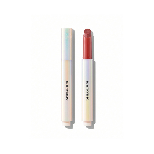 SHEGLAM Pout-Perfect Shimmer Lip Plumper – First Crush – solid glitter gloss stick with coconut oil for high-shine, fuller-looking lips
