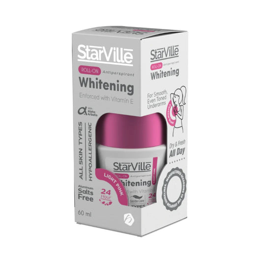Starville Whitening Roll-On Light Pink Coconut Scent 60ml Antiperspirant and Whitening Deodorant

