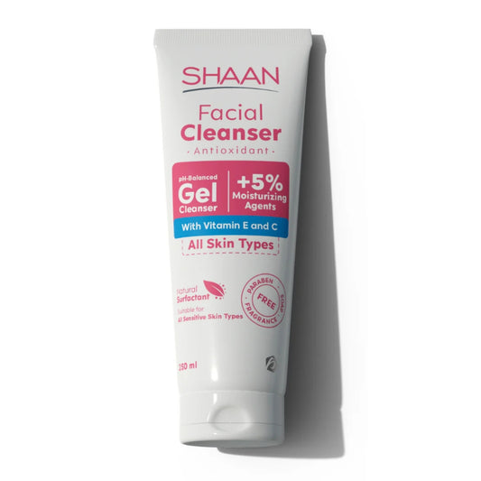 Shaan Antioxidant Facial Cleanser with Vitamin C, Green Tea & Aloe Vera – 250ml Packaging

