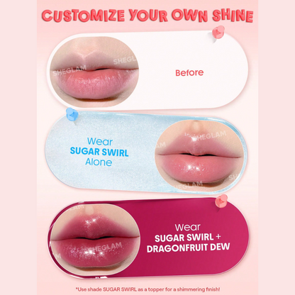 SHEGLAM Hydra Jelly Pocket Lip Jam – Watermelon Whirl in portable pocket size, nourishing jelly balm for glossy, hydrated lips
