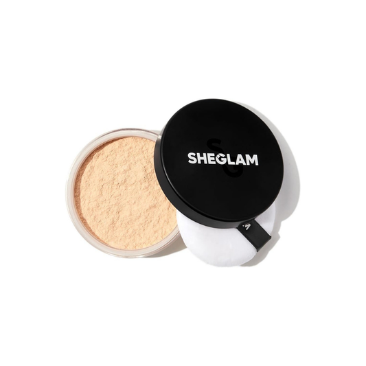 SHEGLAM Baked Glow Setting Powder – Cappuccino | Lightweight long-wear face powder with radiant finish and oil control
