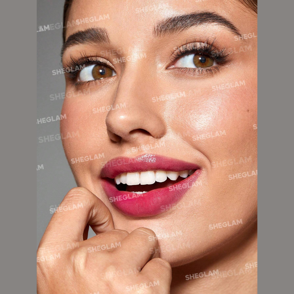 SHEGLAM For The Flush Lip & Cheek Tint – Cherry Picked in glossy pink tone, dual-use tint for natural, hydrated, long-lasting glow on lips and cheeks
