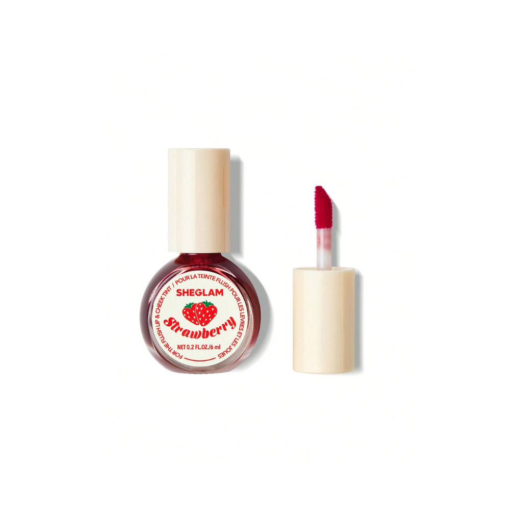 SHEGLAM For The Flush Lip & Cheek Tint – It's Chili in warm rosy tone, dual-use tint for natural, hydrated, long-lasting glow on lips and cheeks
