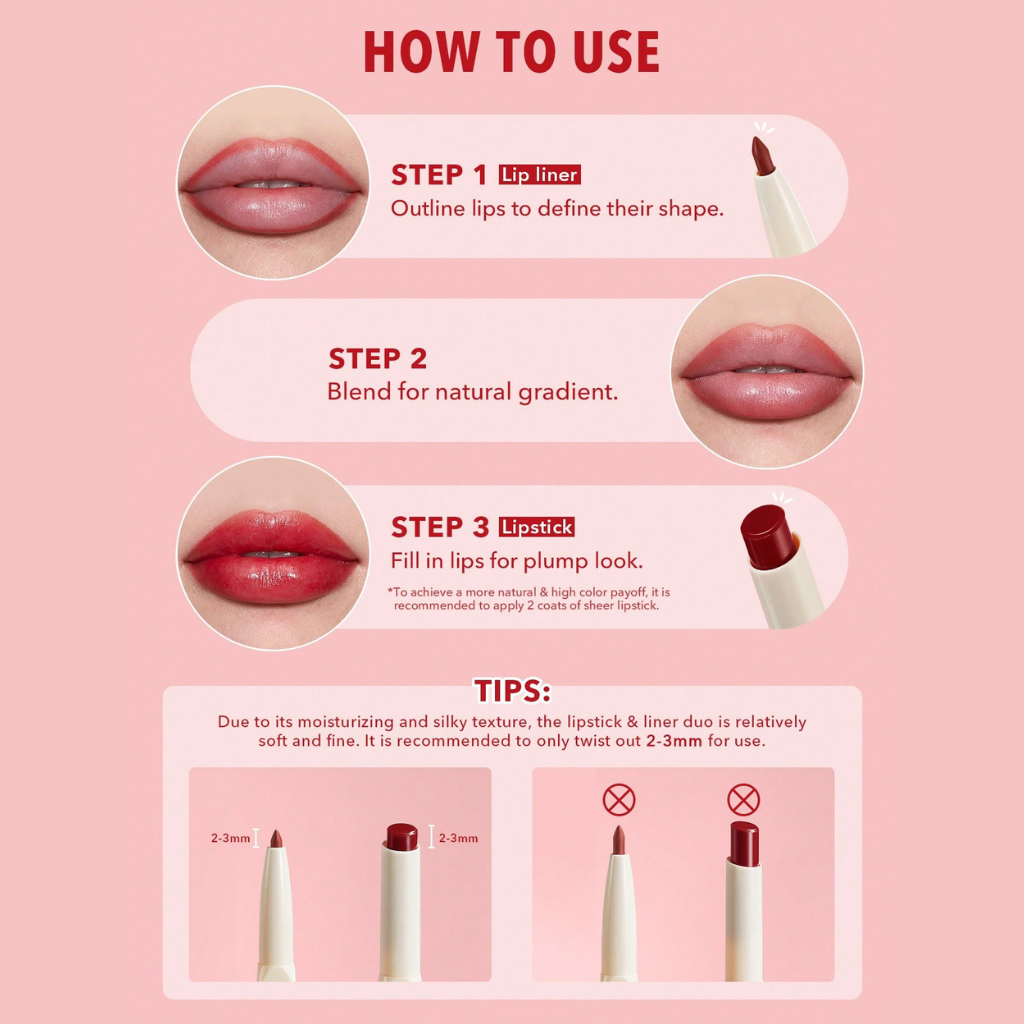 SHEGLAM Glam 101 Sheer Tinted Lipstick & Liner Duo – Blueberry Jam in glossy vibrant shade with coordinating liner for smooth definition and dewy shine
