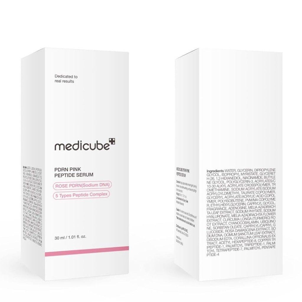 medicube PDRN Pink Peptide Serum – 30ml Korean skin regenerating serum with salmon DNA and peptides
