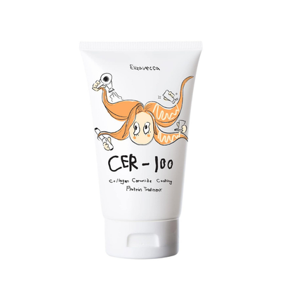 Elizavecca CER-100 Collagen Ceramide Protein Treatment – 100ml Korean protein hair mask for damaged and chemically treated hair
