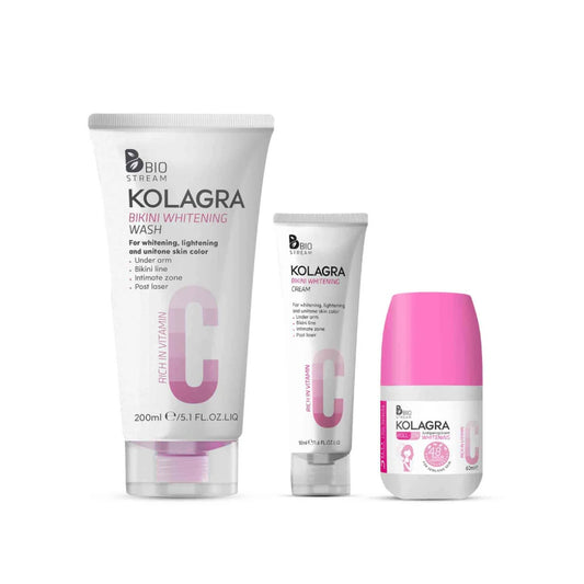 Kolagra Sensitive Care Bundle – Bikini Whitening Routine & Roll-On