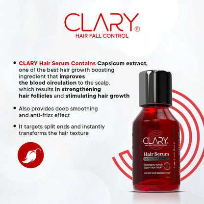 "Clary Hair Serum 100ml – Hair smoothing, shine-enhancing serum"

