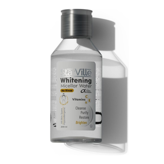Star Ville Whitening Micellar Water – 200ml | Gentle facial cleanser and makeup remover with skin brightening benefits
