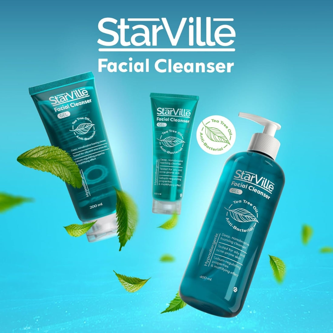 Starville Acne-Prone Skin Facial Cleanser 400ml for Oily and Acne-Prone Skin

