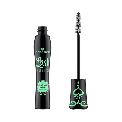 essence Lash PRINCESS False Lash Effect Mascara with conic fibre brush in black-mint packaging for length, curl, and dramatic false-lash volume
