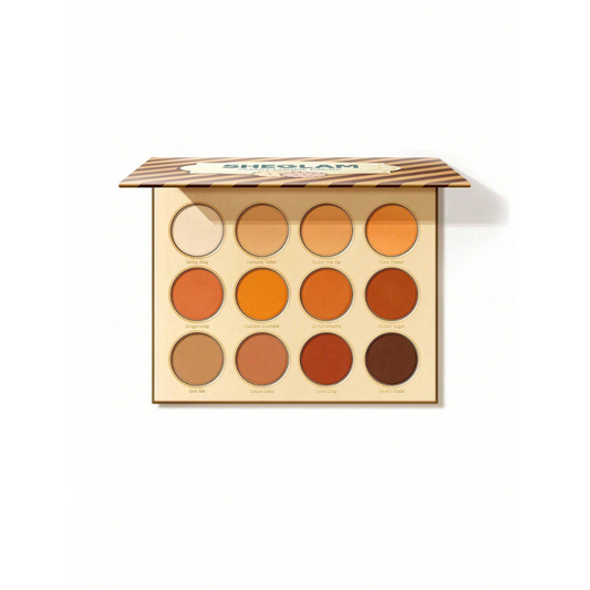 SHEGLAM Smart Cookie Eyeshadow Palette featuring 12 warm neutral shades in matte and shimmer finishes
