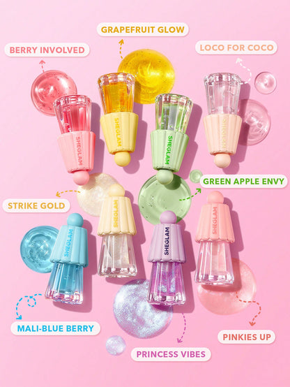 SHEGLAM Jelly Wow Hydrating Lip Oil – Strike Gold tube packaging