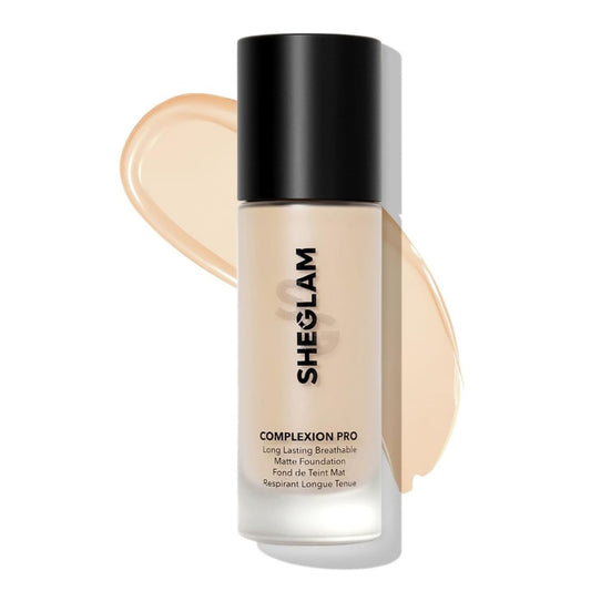 SHEGLAM Complexion Pro Long Lasting Breathable Matte Foundation – Porcelain 30ml bottle packaging

